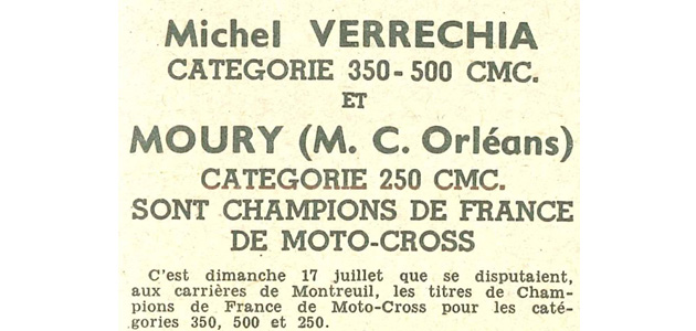 PalmarÃ¨s Championnat de France 1949  500cc